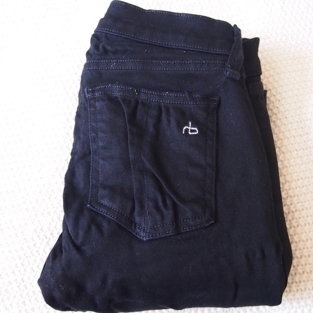 Black rag & bone Legging Jeans with Zippers
